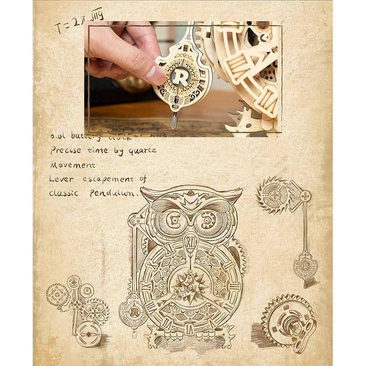 Wooden Owl Clock Kit – view 5