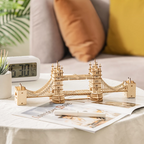 Tower Bridge 3D Model Kit — Natural Plywood & LED, Easy Assembly – view 2