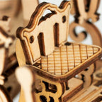 Pumpkin Cart — Birch Wood Model Kit (Light Brown, 182 pcs) – view 3