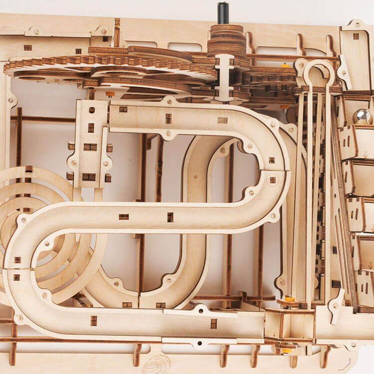 Marble Run Roller Coaster Kit — Birch Plywood, Natural Light Wood – view 4