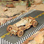 V8 Grand Prix Wooden Model Kit — Natural Plywood, 220 Pieces – view 3