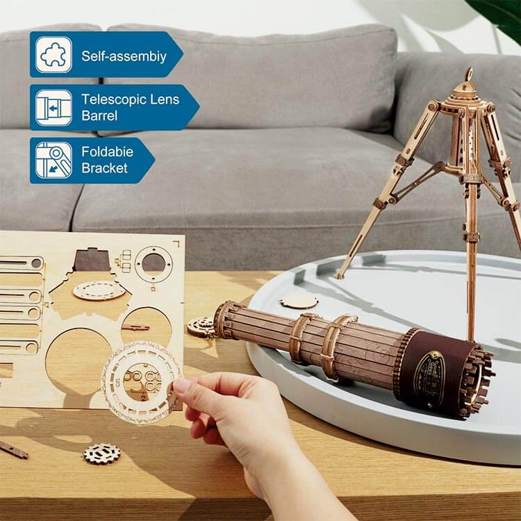 Wooden Telescope DIY Model – view 6