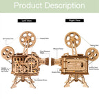 Vintage Vitascope Wooden Projector Kit — Natural Plywood Hand‑Crank – view 14