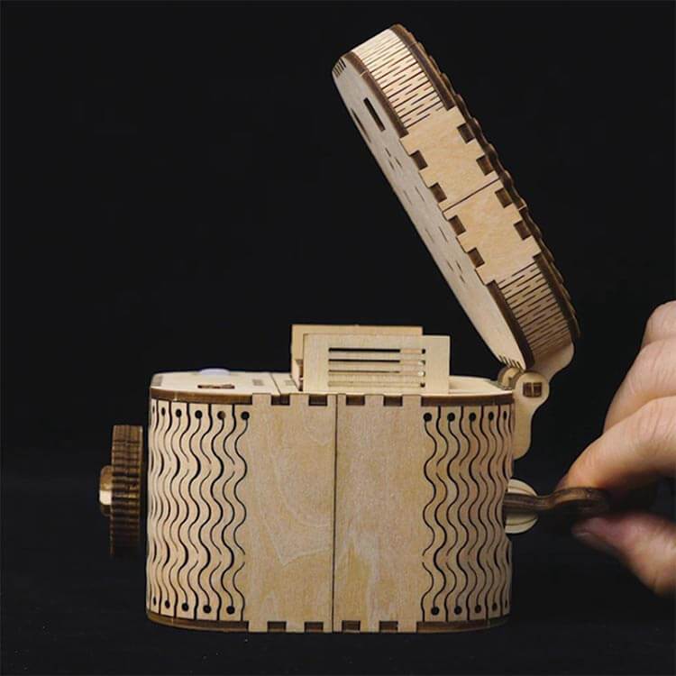 Treasure Box with Numerical Code — Wooden Plywood Puzzle Kit (Natural) – view 10