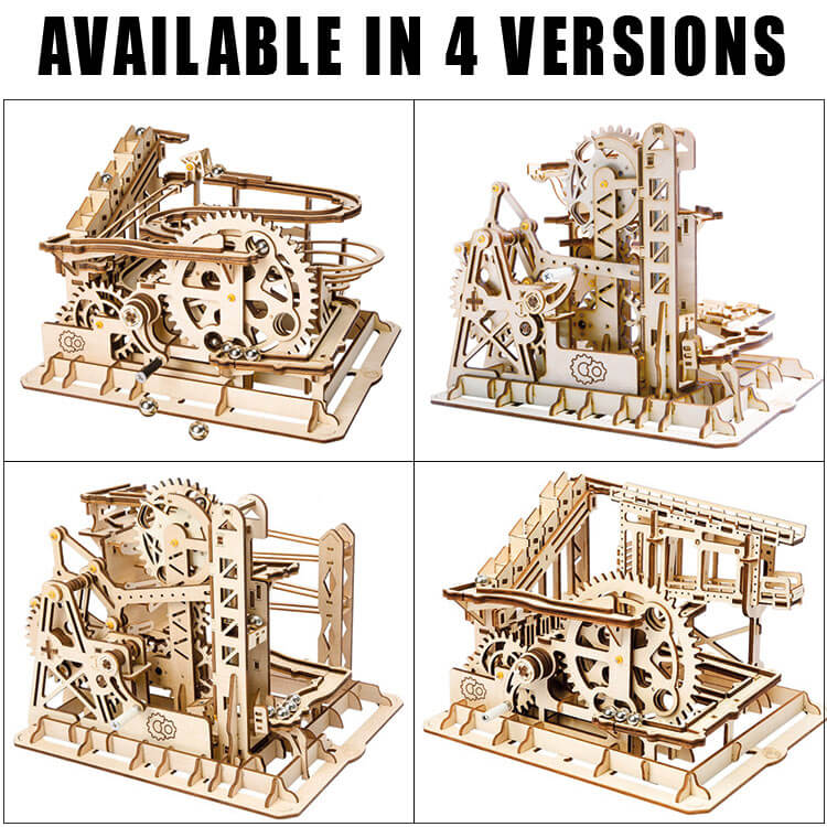 Marble Run Roller Coaster Kit — Birch Plywood, Natural Light Wood – view 3
