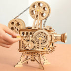 Vintage Vitascope Wooden Projector Kit — Natural Plywood Hand‑Crank – view 15
