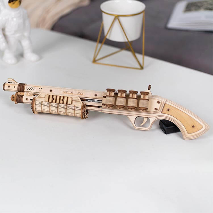 Wooden 3D Shotgun Puzzle Kit — Plywood, 170‑Piece DIY (Non‑Firing) – view 23