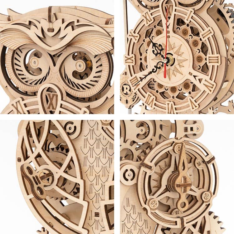 Wooden Owl Clock Kit – view 2