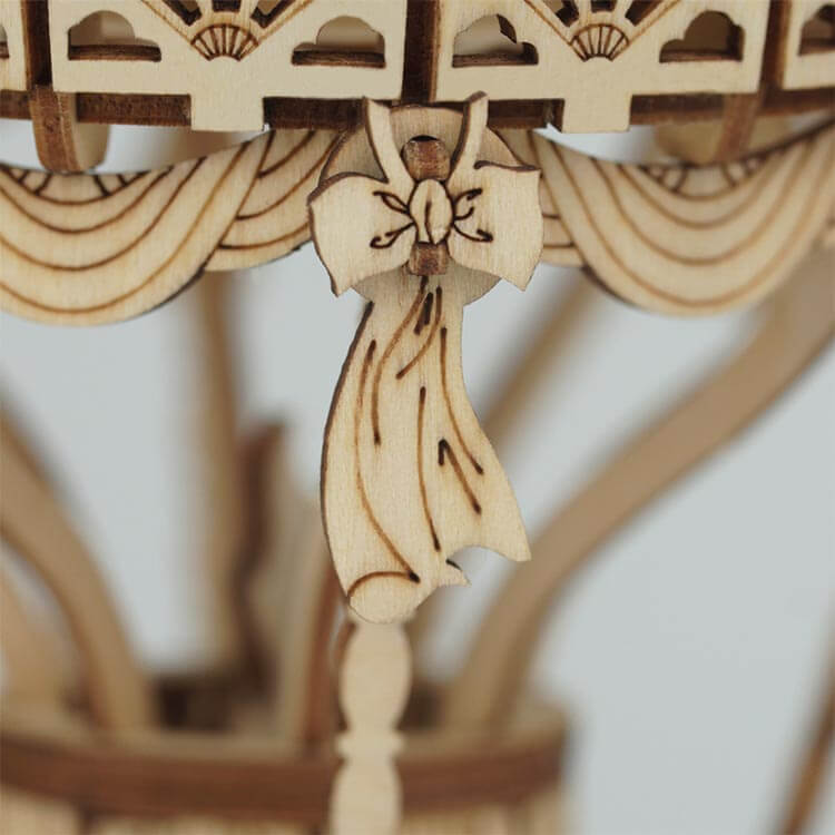 Natural Wood Hot Air Balloon DIY Model – view 5