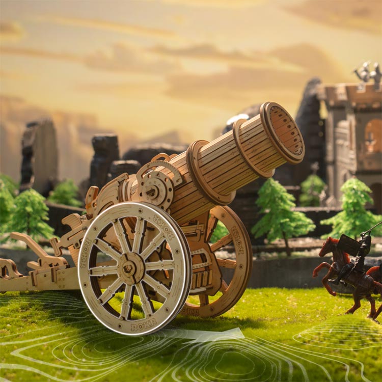 Wheeled Siege Artillery — Plywood Model Kit (Natural Wood, 158 pcs) – view 5