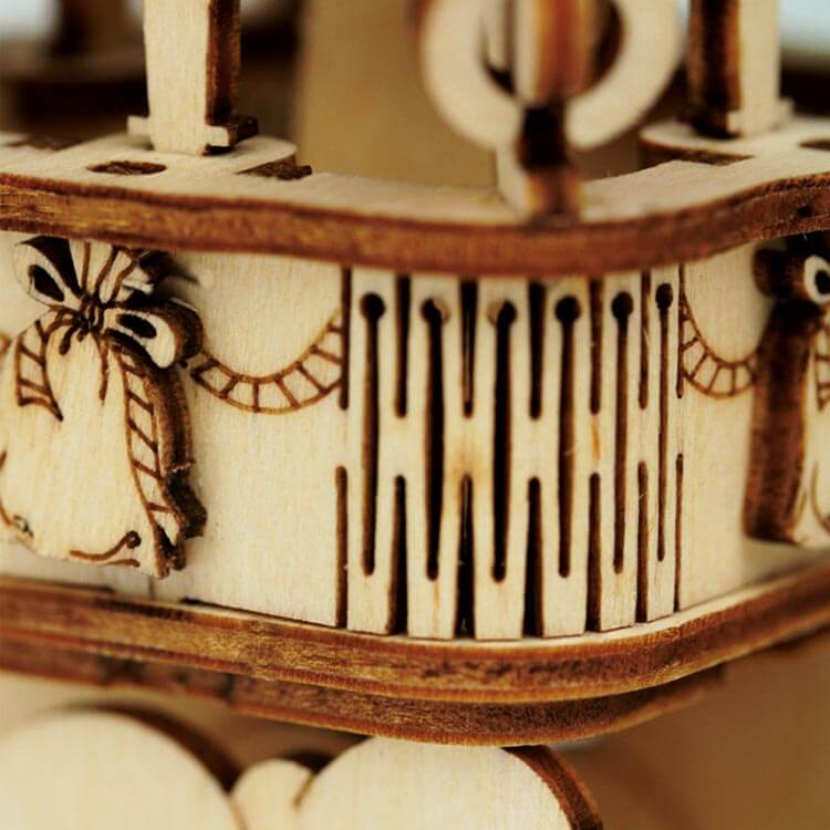 Natural Wood Hot Air Balloon DIY Model – view 6