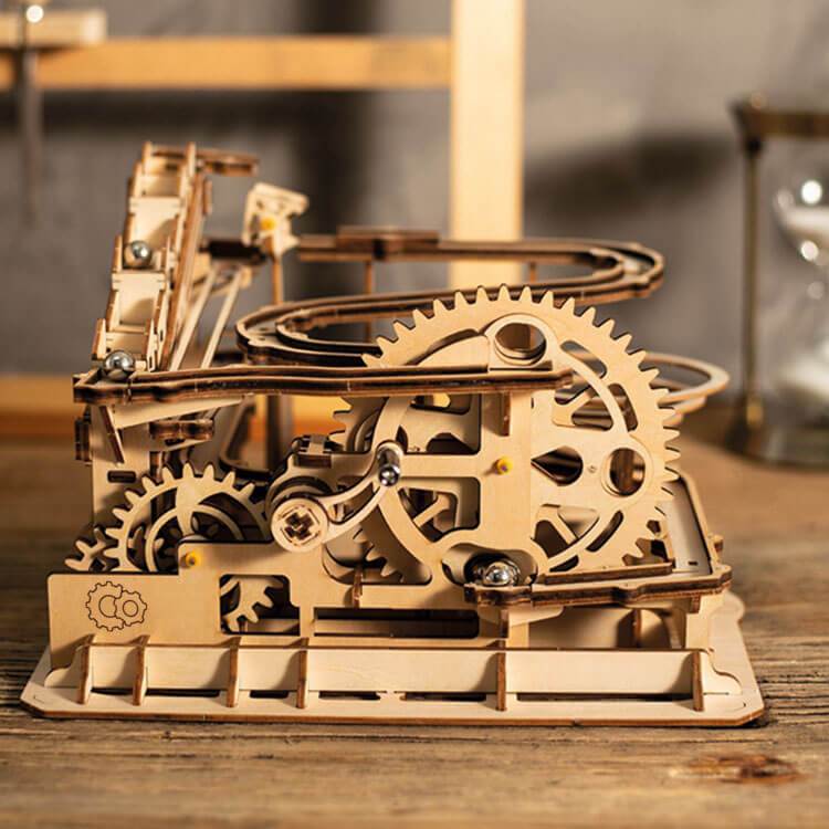 Marble Run Roller Coaster Kit — Birch Plywood, Natural Light Wood – view 2