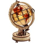 Luminous Globe — Plywood Tabletop Lamp (Brown & Orange, 180 pcs) – view 10