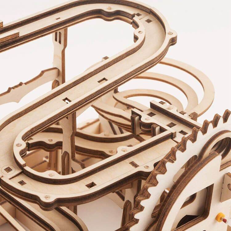 Marble Run Roller Coaster Kit — Birch Plywood, Natural Light Wood – view 5