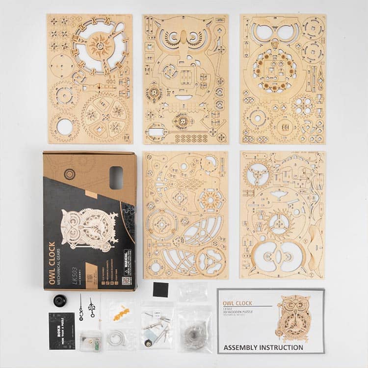 Wooden Owl Clock Kit – view 8