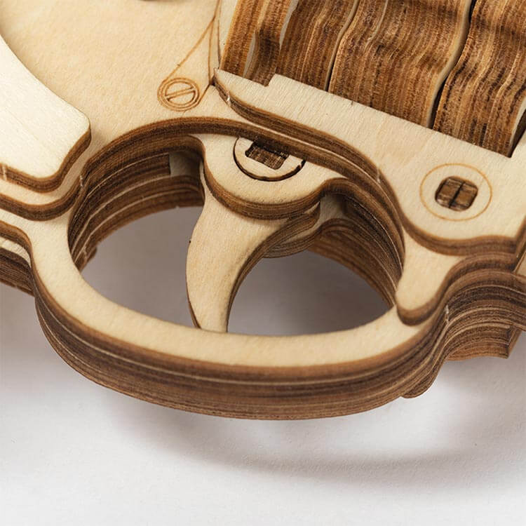 Wooden 3D Puzzle Revolver Kit (Plywood) – view 8