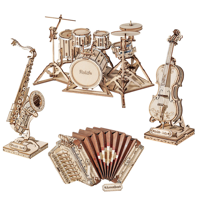 Cello Wooden Desk Model Kit — Plywood, 58 Pieces – view 2
