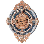 Romantic Notes Ornate Plywood Wall Clock — Natural Wood & Dark Gray – view 7