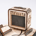 Natural Wood Electric Guitar Model Kit with Amp — Plywood, 289 Pieces – view 15