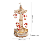 Parachute Tower Carousel Model Kit — Plywood, Red & White – view 4