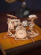 DIY Wooden Drum Kit Model — Brown Plywood, 246‑Piece – view 5