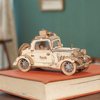 Vintage Plywood Car Kit — Natural Wood 164‑Piece Hobby Model – view 4