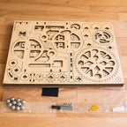 Marble Run Roller Coaster Kit — Birch Plywood, Natural Light Wood – view 10