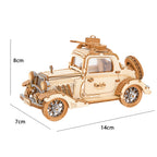 Vintage Plywood Car Kit — Natural Wood 164‑Piece Hobby Model – view 5